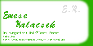 emese malacsek business card